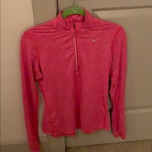 Nike red quarter zip running LIKE NEW!